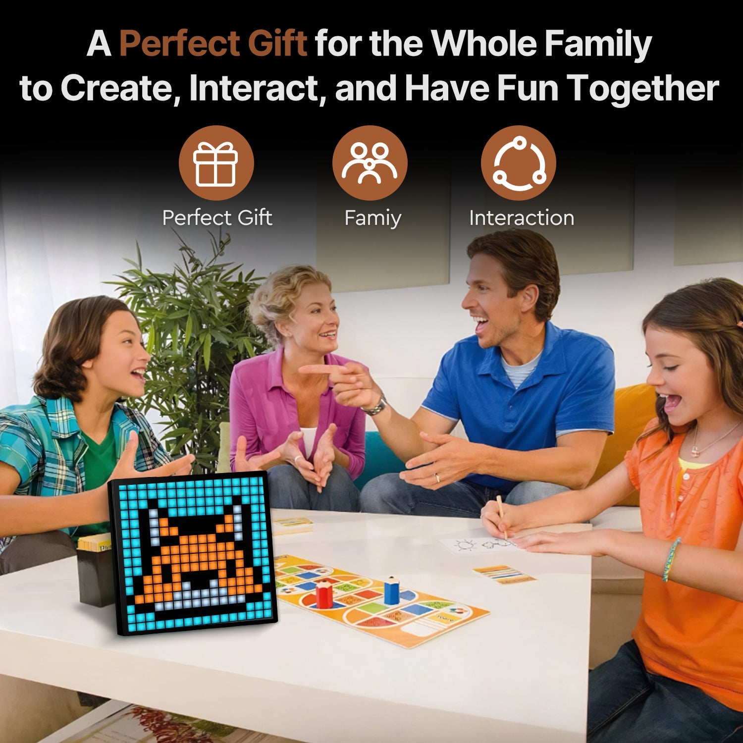 LED Pixel Art Display – 6.3–25.2 in App-Controlled Frame & Speaker | Traverseon