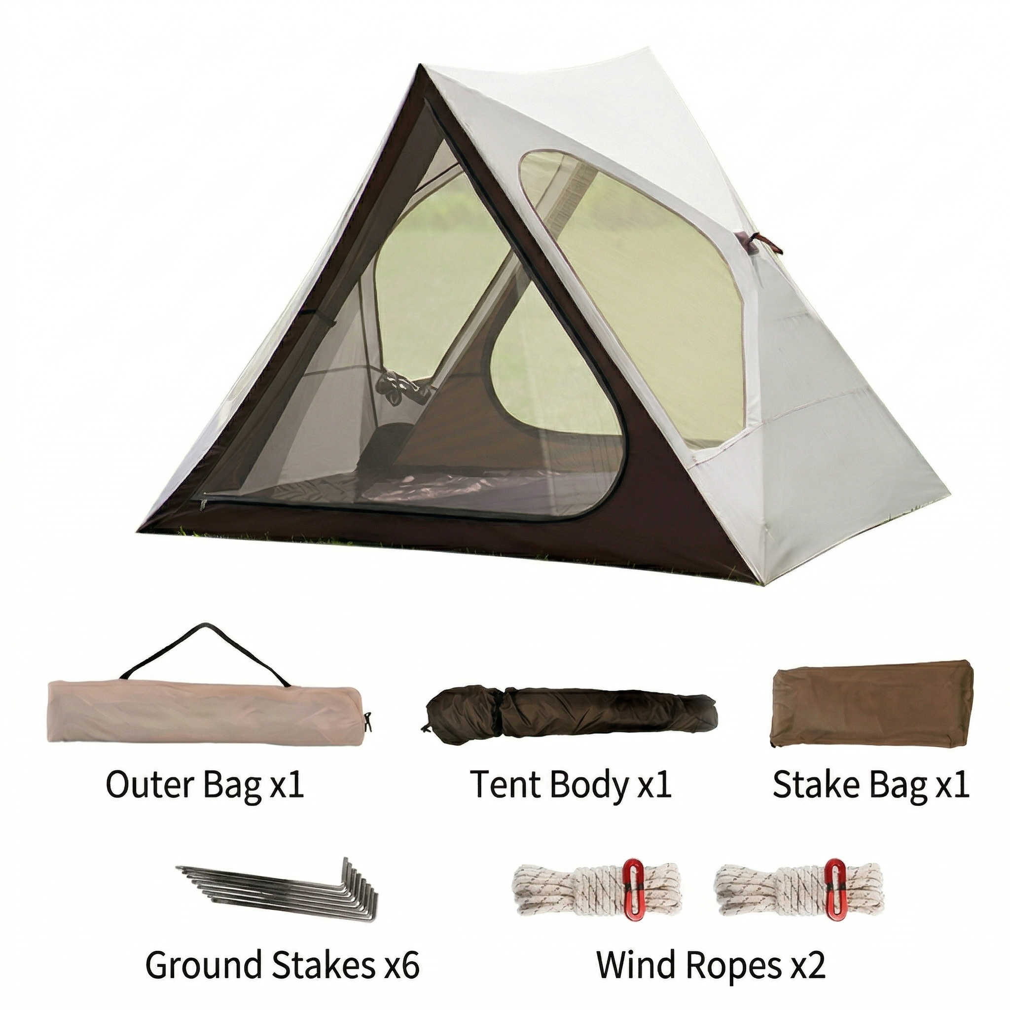 2-3 Person Pop Up Tent - UV Waterproof Triangle for Camping Beach Hiking | Traverseon