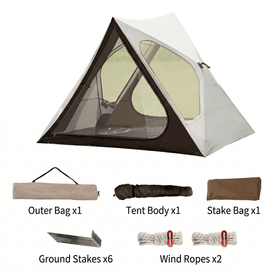 2-3 Person Pop Up Tent - UV Waterproof Triangle for Camping Beach Hiking | Traverseon