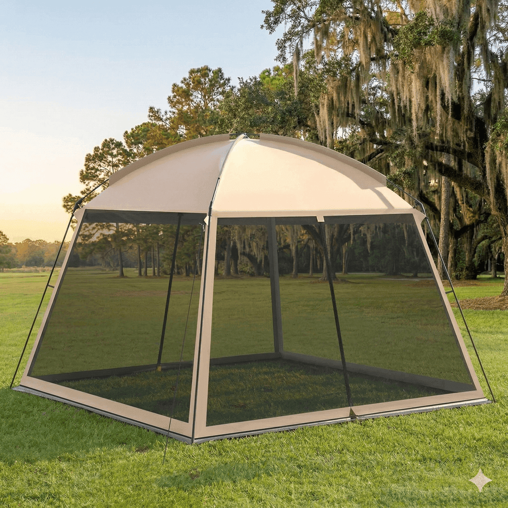 6-10 Person Portable Camping Screen Tent - UV & Bug Proof Canopy Shelter | Traverseon