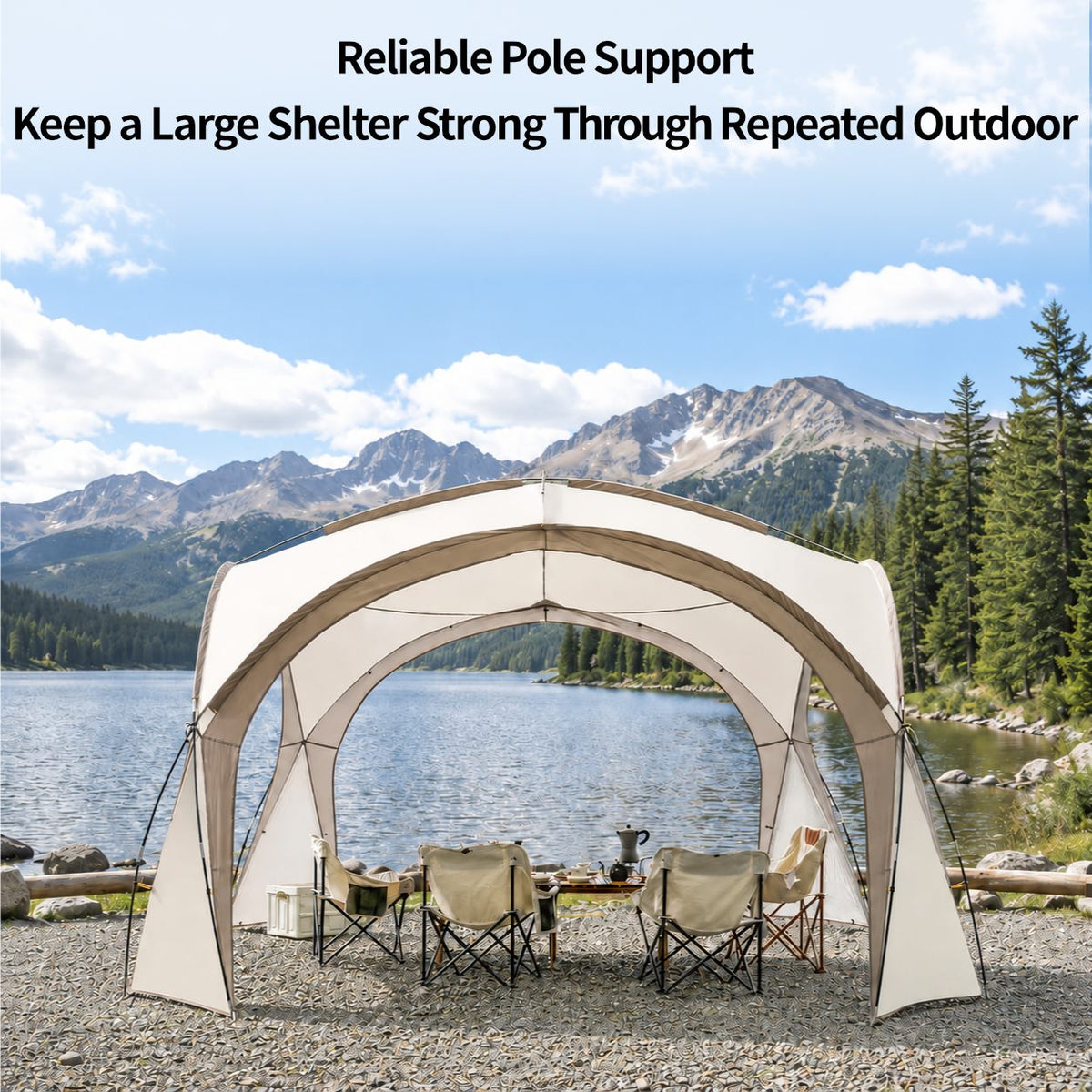 Family Dome Canopy Tent – 4–12 Person Sun Shelter, 10x10 & 14x14 ft | Traverseon