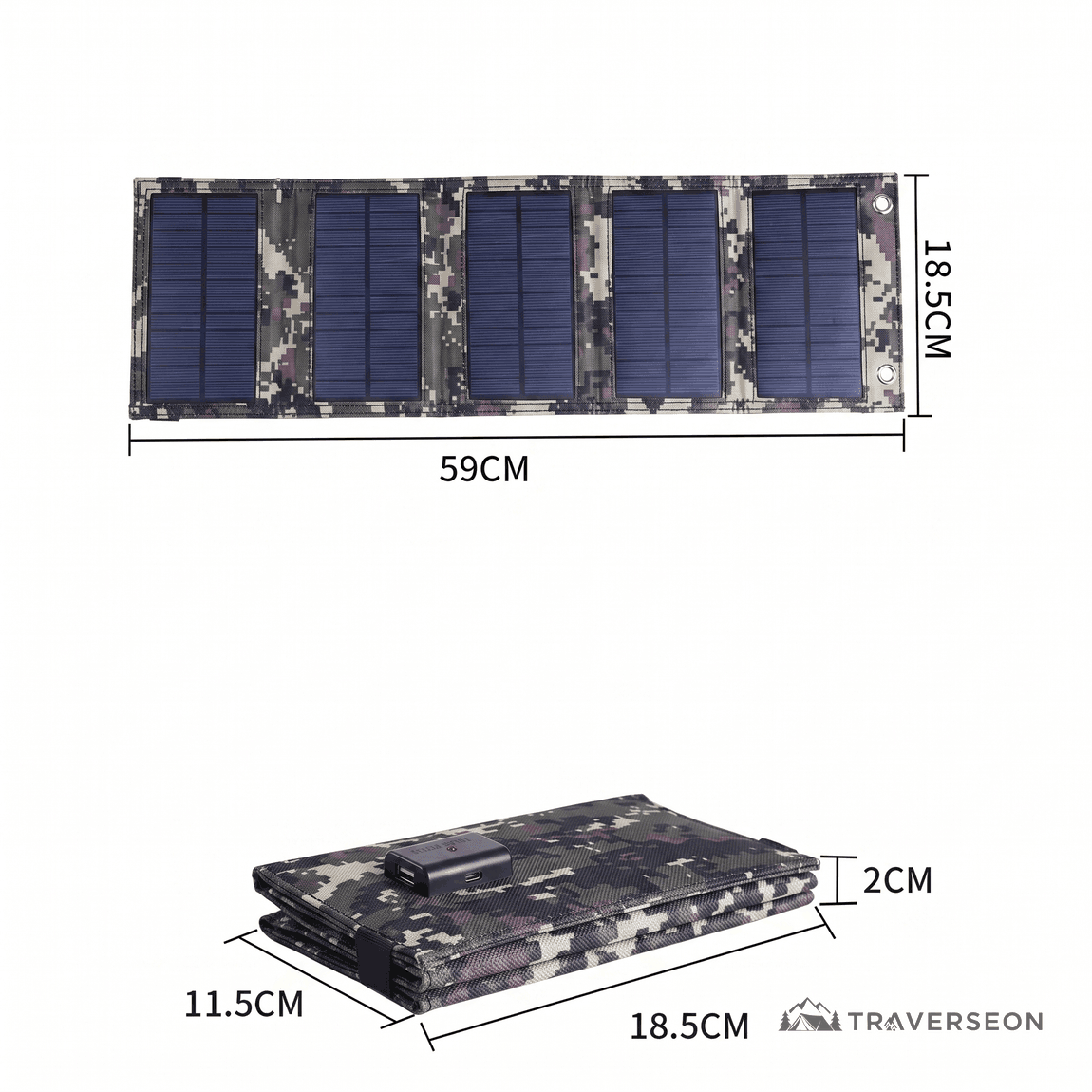 20W Foldable Solar Panel – Portable USB Charger for Camping | Traverseon