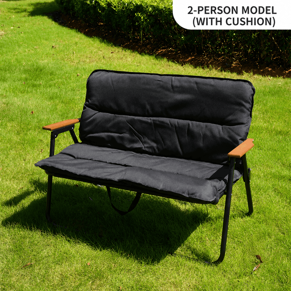 2-Person Padded Camping Loveseat – Foldable Outdoor Chair | Traverseon
