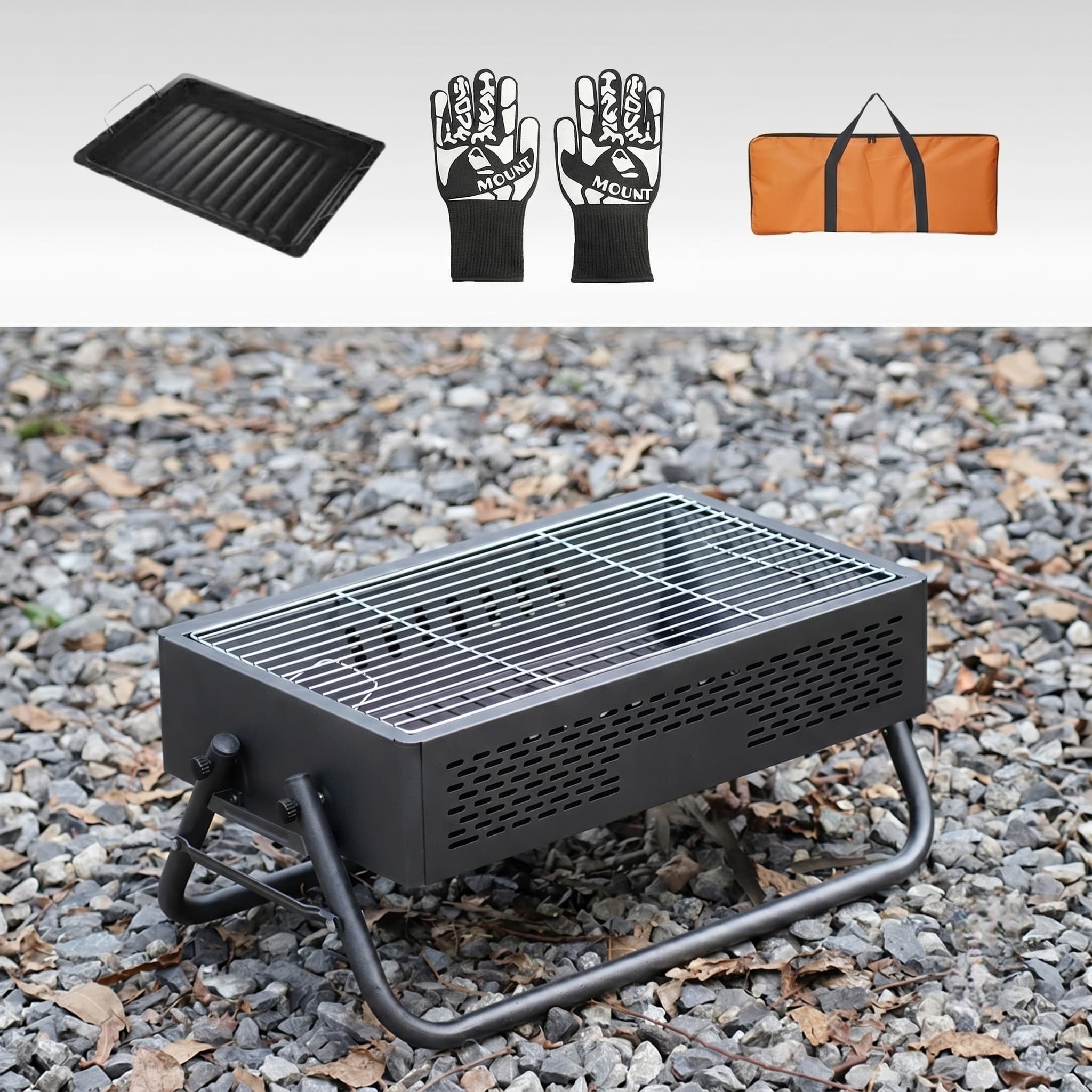 Portable Smokeless BBQ Grill – Foldable 27cm Wide for 5+ People | Traverseon