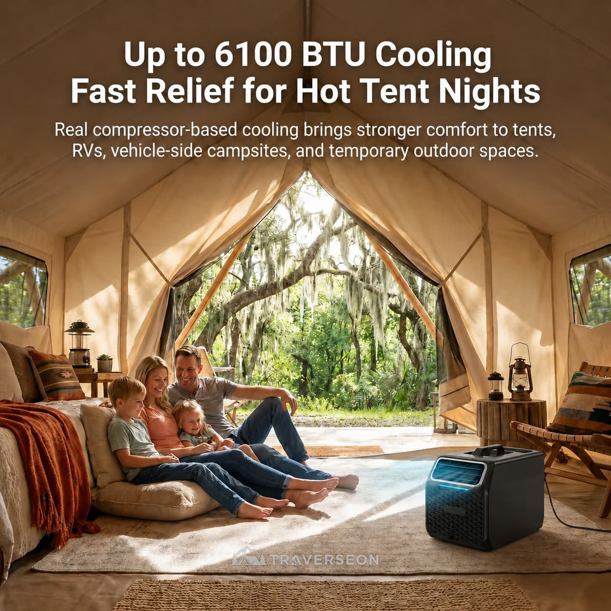 6100 BTU Max Portable Tent Air Conditioner โ 110V Camping AC for Tents & RVs | Traverseon