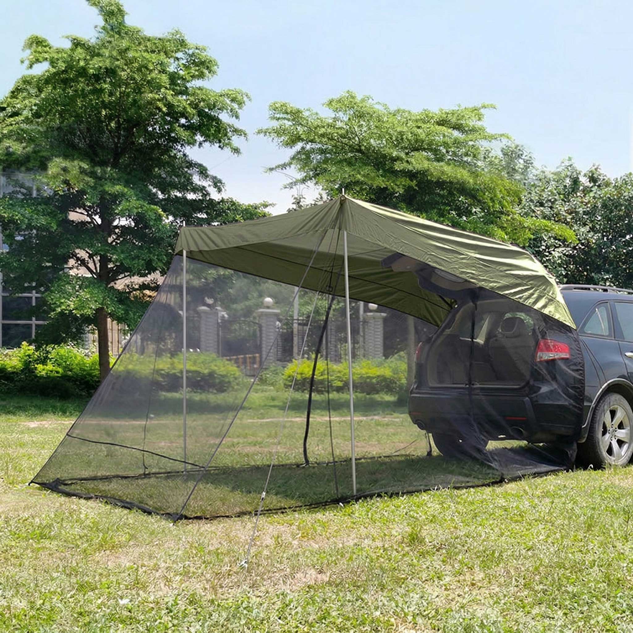 SUV Trunk Canopy Tent – Mosquito Net Sunshade Waterproof Car Shelter | Traverseon