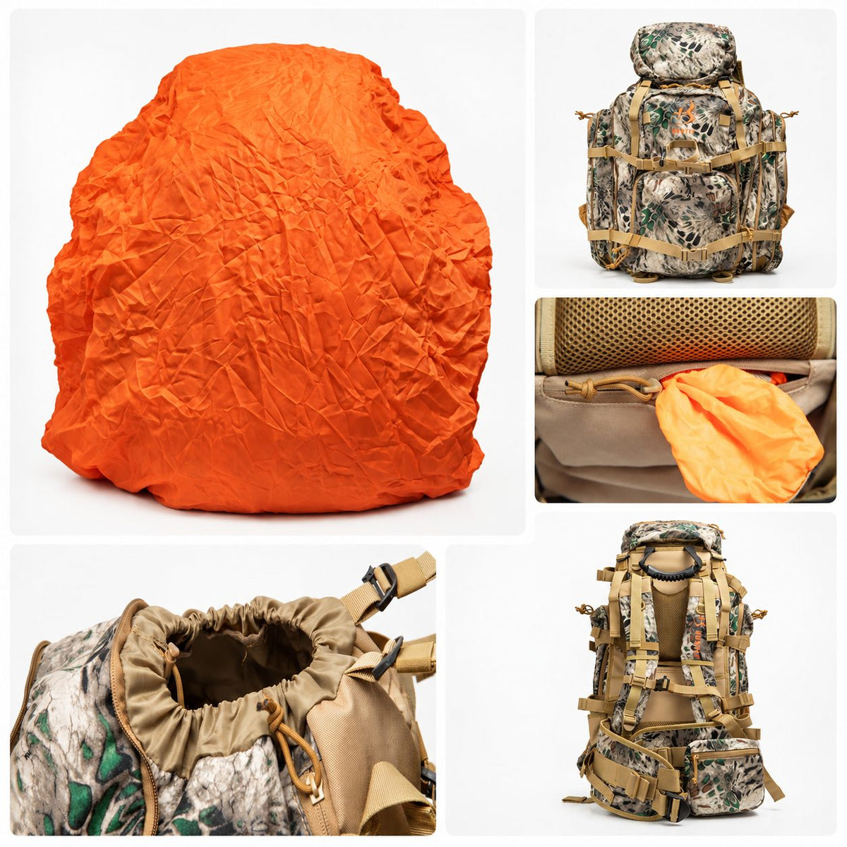 65.5L Camo Framed Hunting Backpack – 40 kg (88 lb) Max Load Meat Hauler | Traverseon