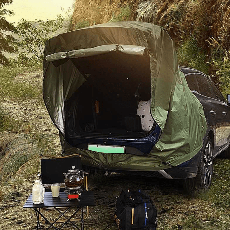 Car Camping Tent-2-3 Person Leak-Resistant SUV Tailgate Tent with Rear Awning | Traverseon