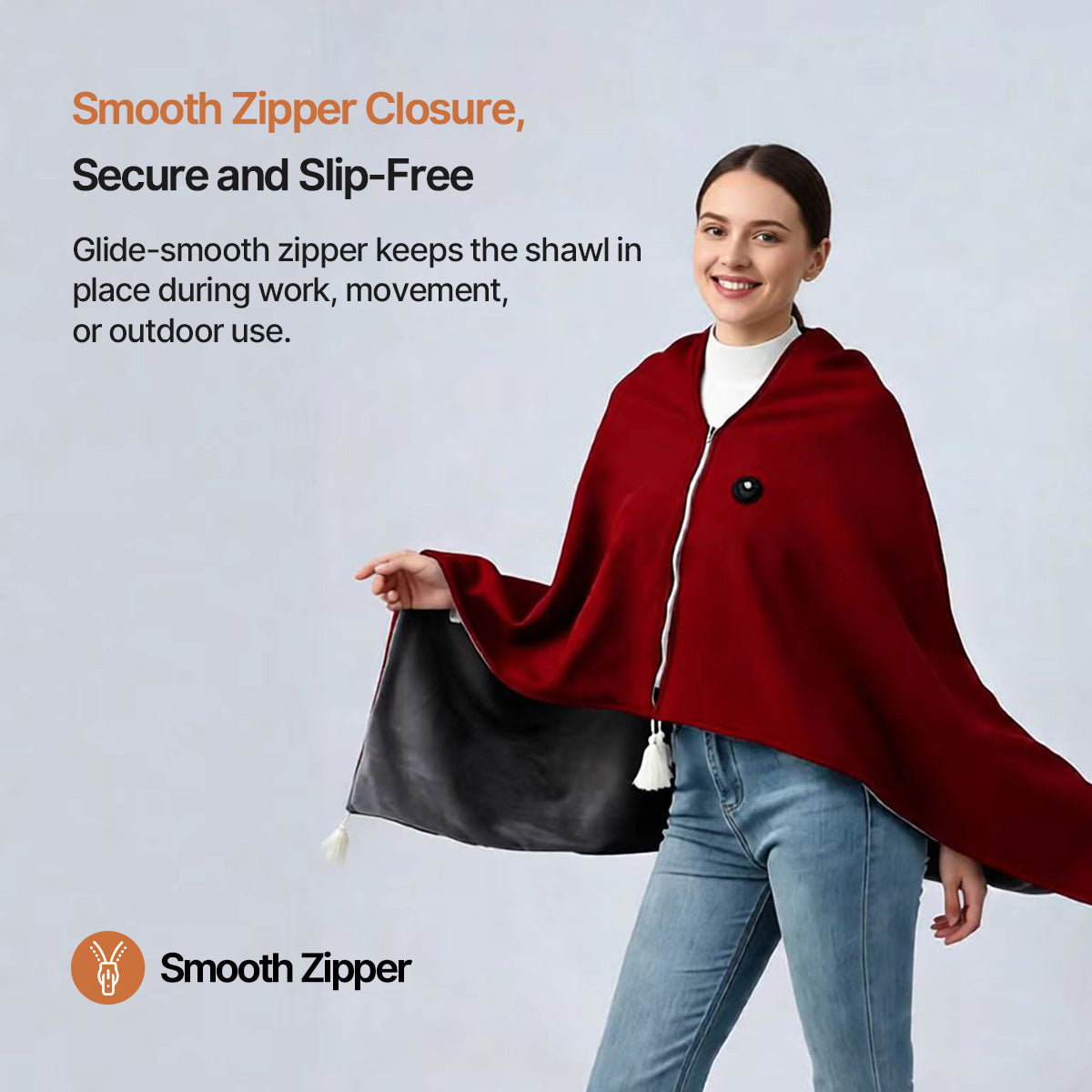 Heated Electric Blanket – Portable Shawl USB Heating Office Camping Car Outdoor | Traverseon