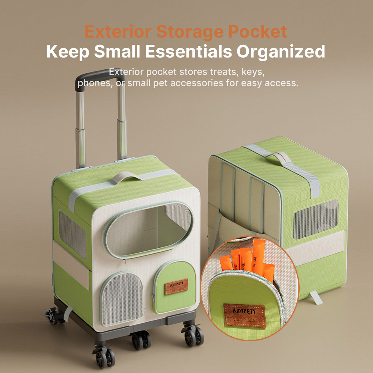 3-in-1 Rolling Pet Carrier | 11.3 kg Capacity | Traverseon