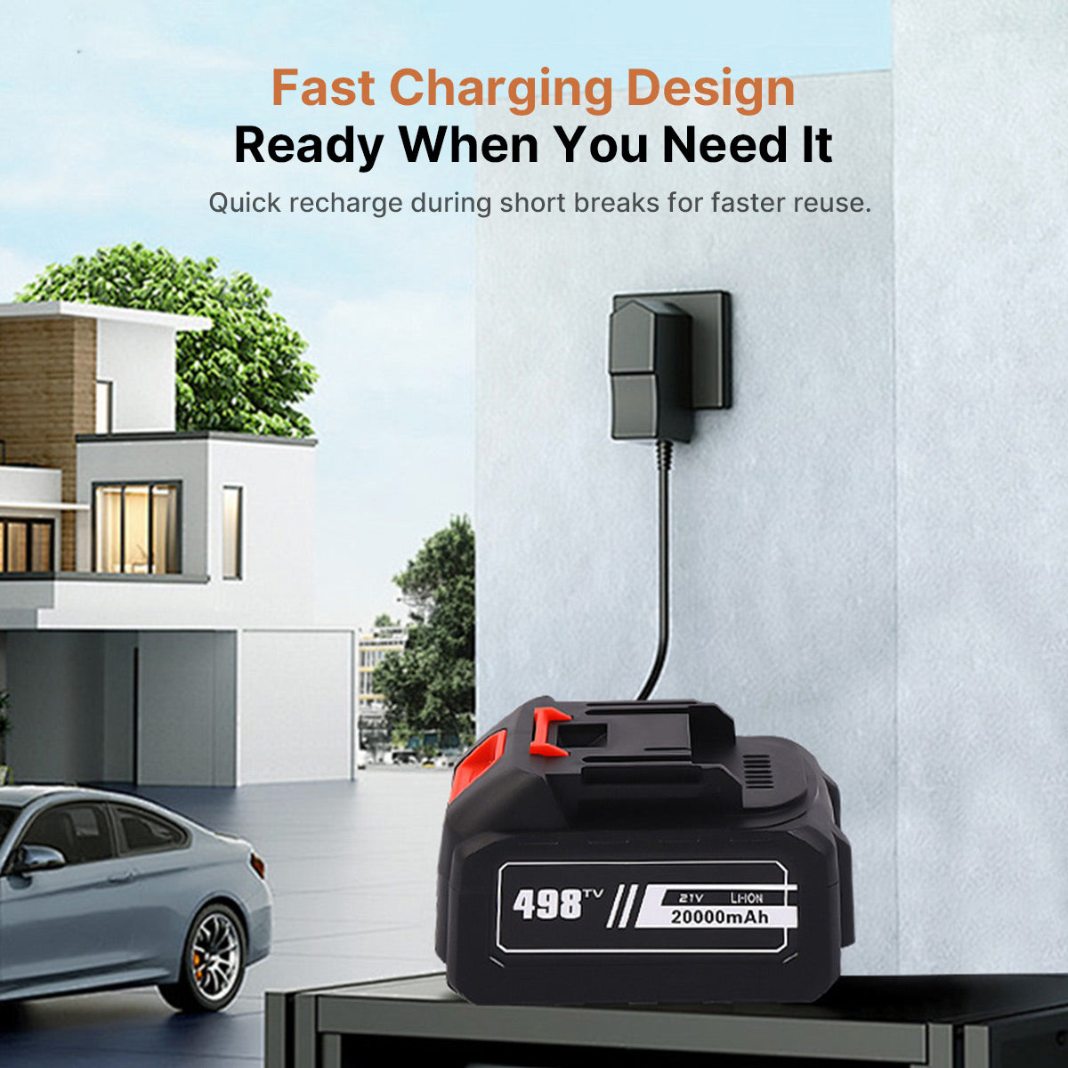 Portable Cordless Pressure Washer, 23L Tank, 6 Modes, All-Scene Cleaning | Traverseon