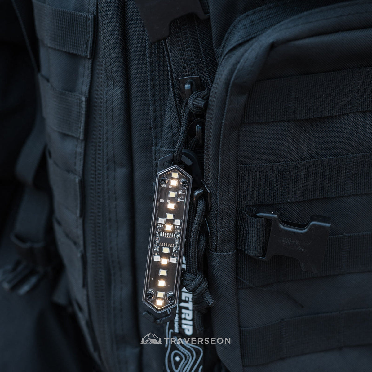 8-Piece Camping Rope Light Set with Buckles, Type-C Rechargeable, Stepless Dimming | Traverseon