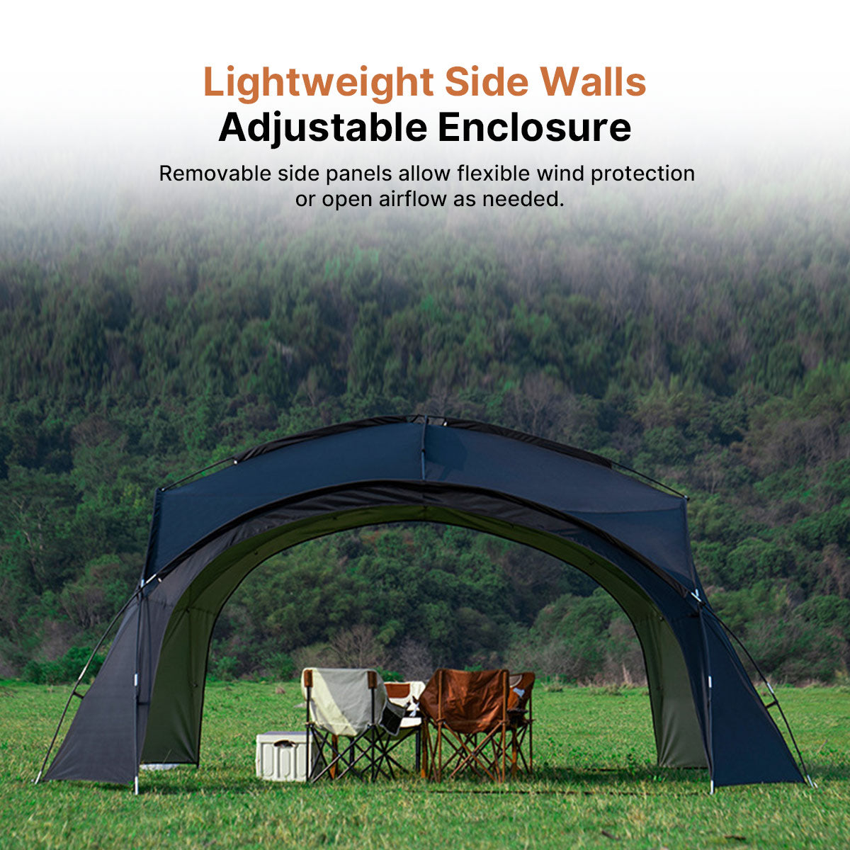 Camping Dome Tent 14×14ft – 210D UPF50+ Ventilated Windproof for Camping Beach Picnic | Traverseon