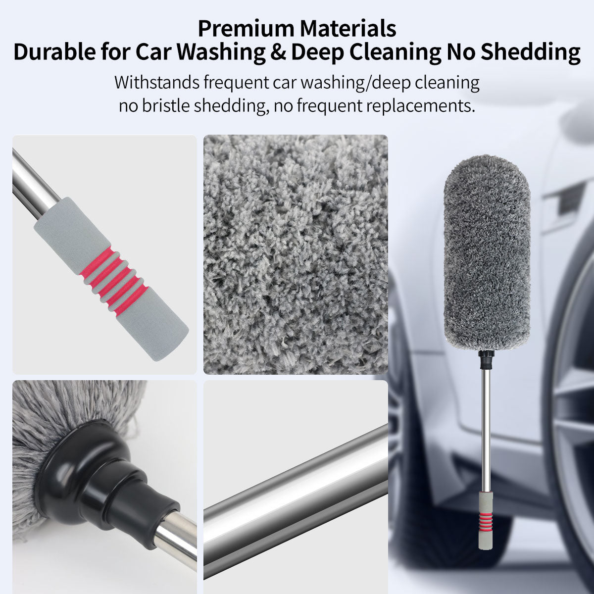 Car Duster – 360° Scratch-Free, Extendable Pole for Easy Car Cleaning | Traverseon