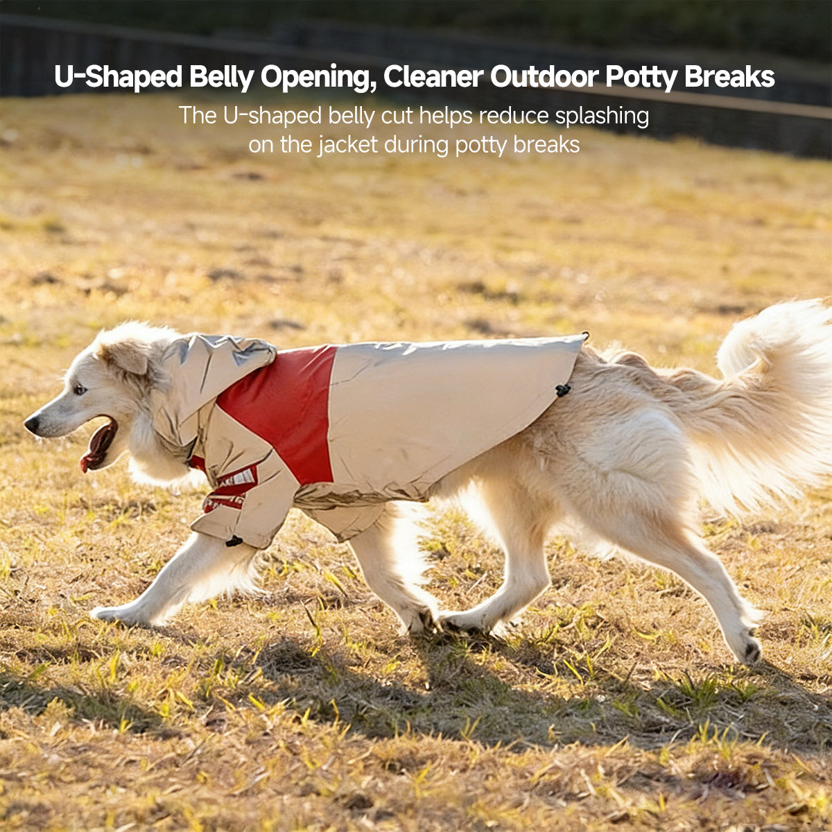 Reflective Waterproof Dog Jacket – Reversible Raincoat, Adjustable Fit S–5XL | Traverseon