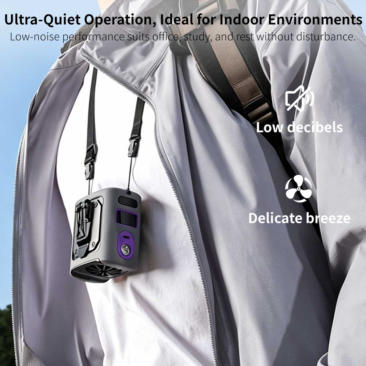 Semiconductor Cooling Waist Fan – 8000mAh Wearable Portable Fan | Traverseon