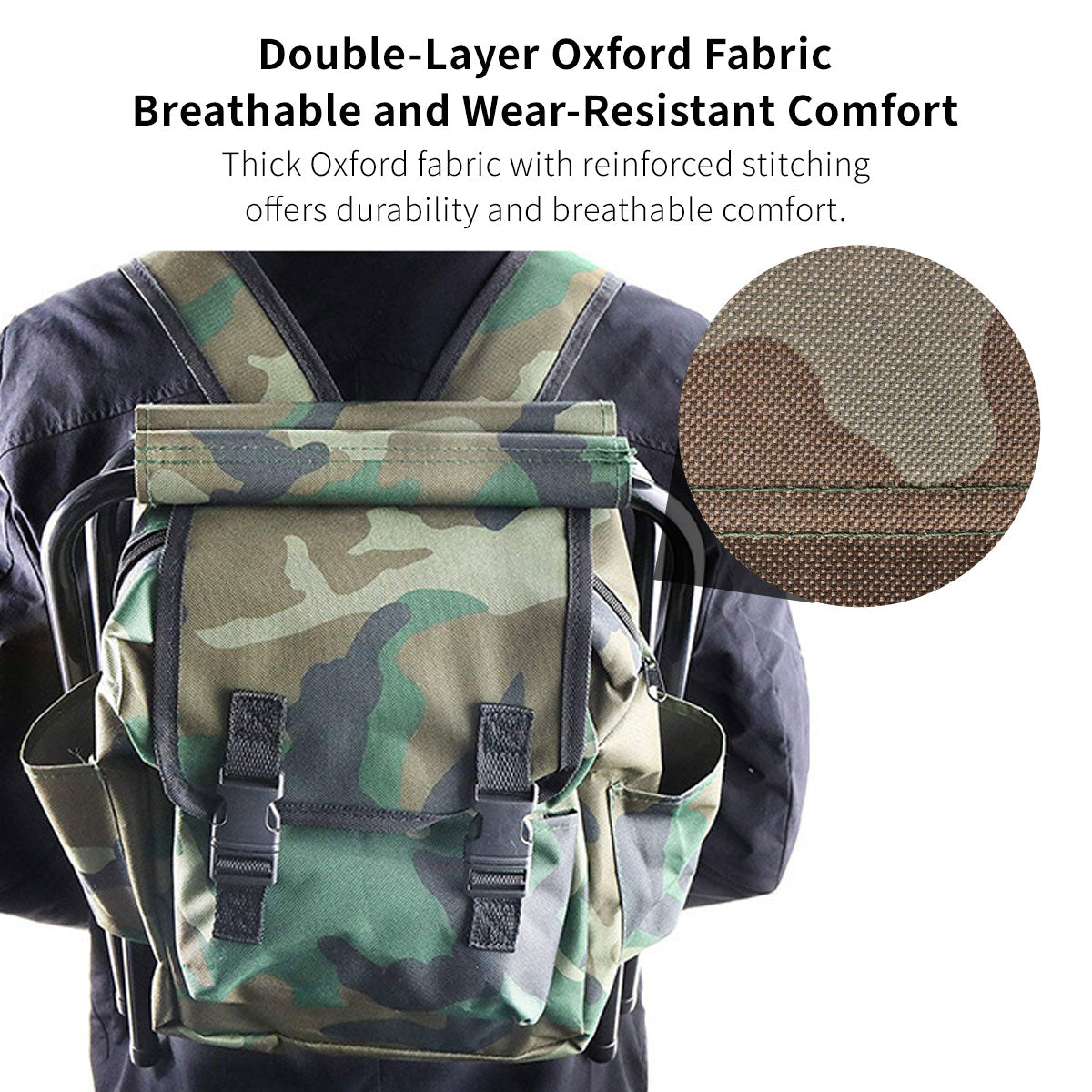 Backpack Folding Chair – 2-in-1 Portable Seat with Storage, Lightweight Camping Stool | Traverseon