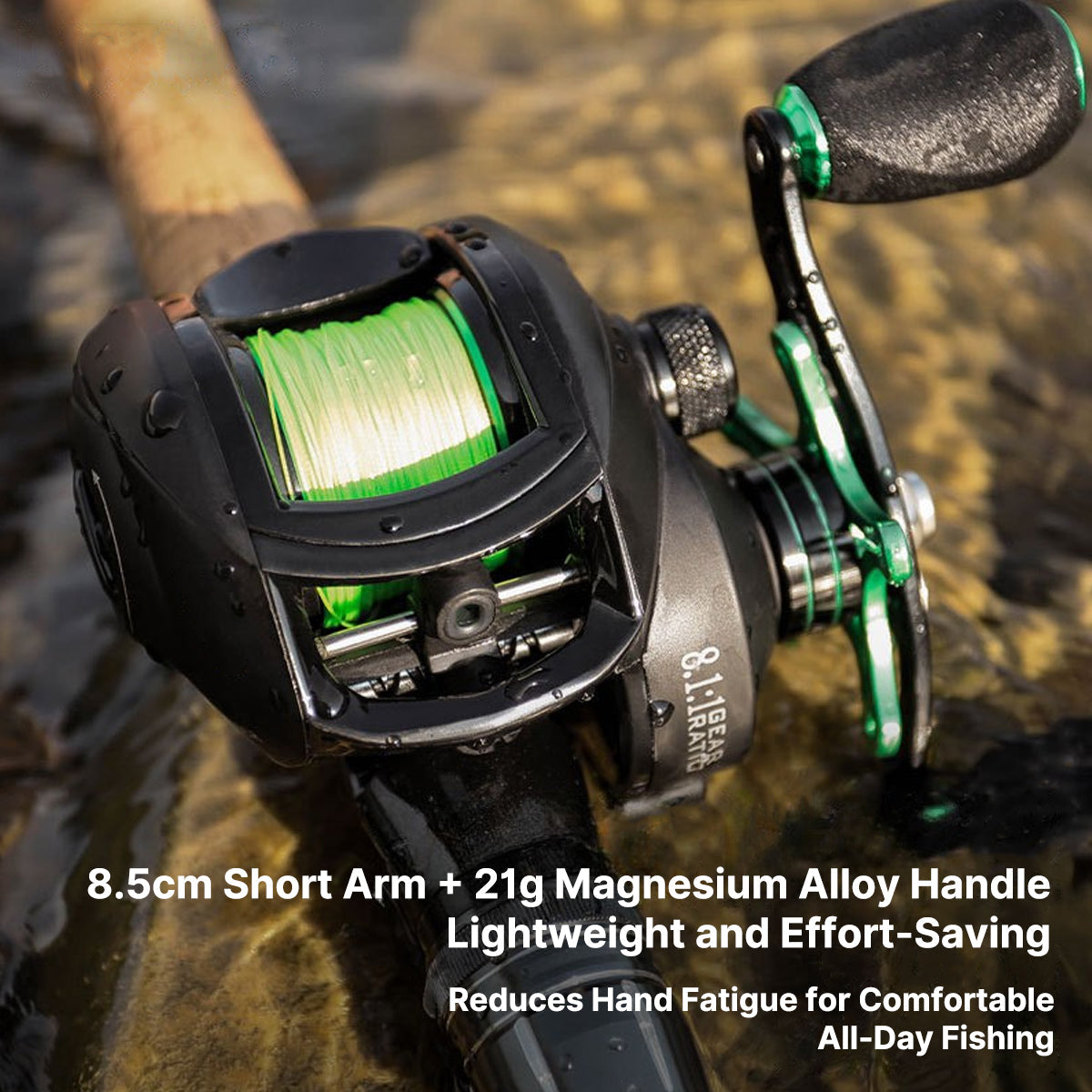 Micro Baitcasting Reel for Lure Fishing – 2g Lure Ready, N48 Brake, Dual Spools