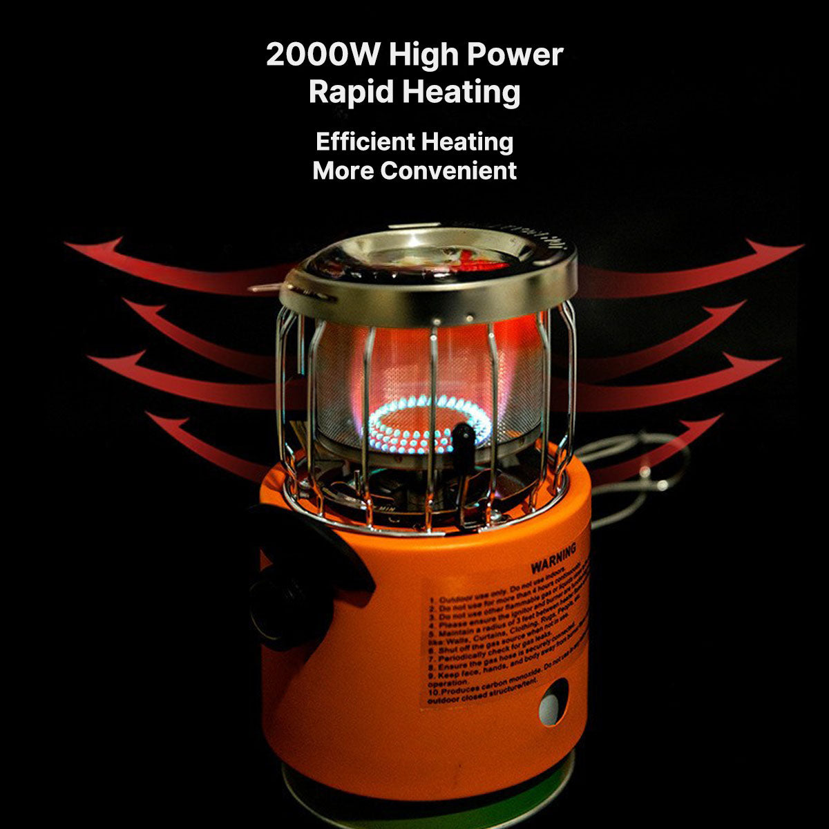 2000W Portable Outdoor Stove & Heater, Multi-Function Cooking