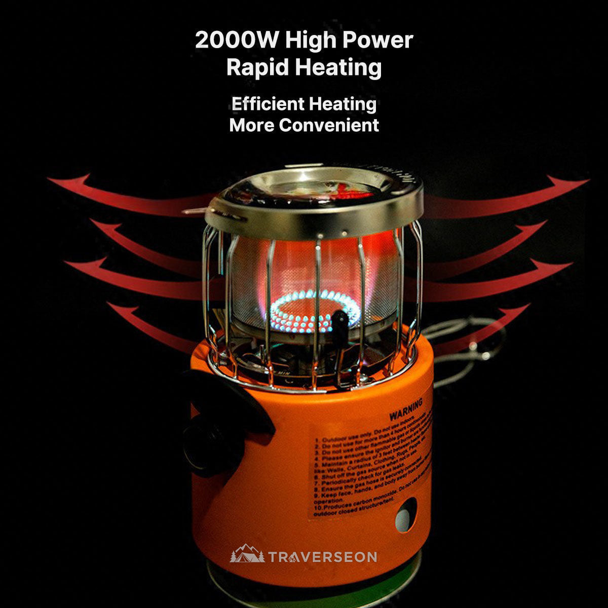 2000W Portable Outdoor Stove & Heater, Multi-Function Cooking