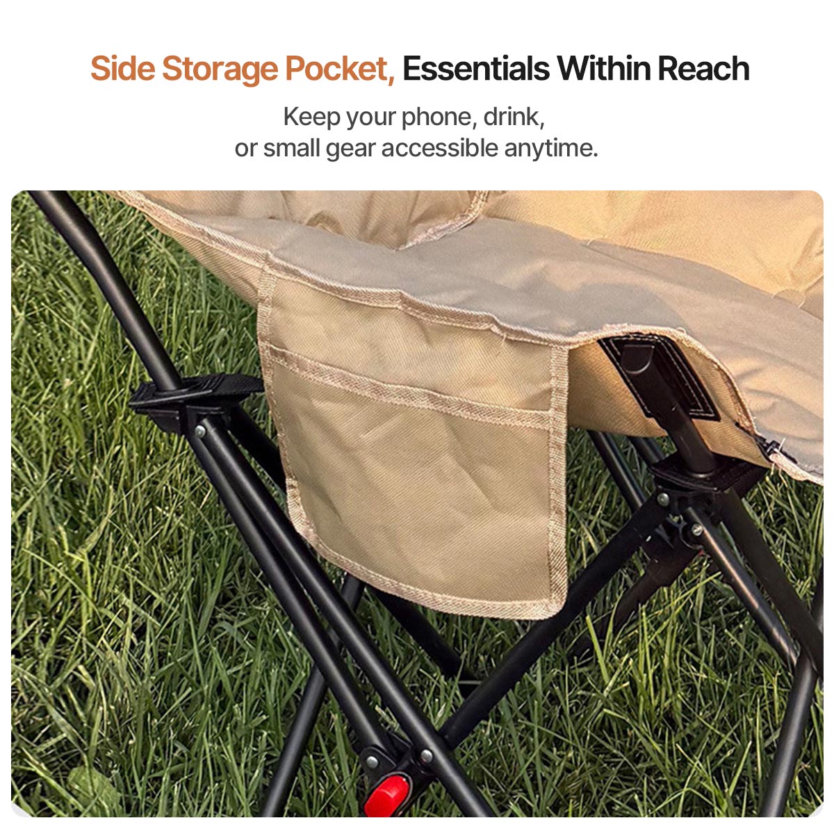 265 lb Reclining Moon Chair — 4-Level Adjustable, Extra-Wide Seat, Multi-Scene Outdoor Use | Traverseon