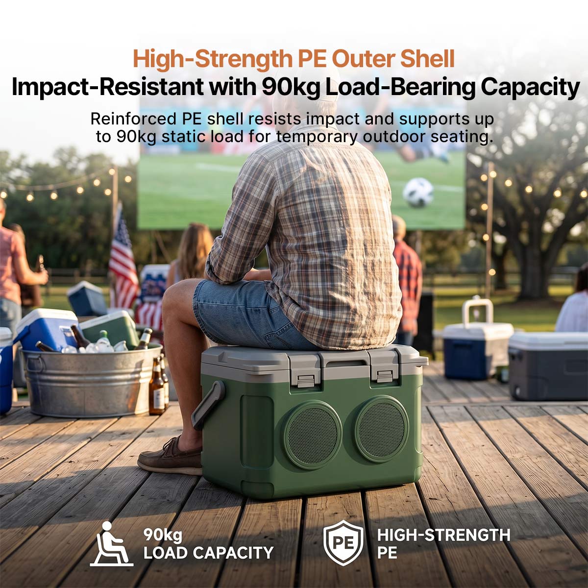 Bluetooth Cooler Box – 22.2qt Portable Outdoor Ice Chest | Traverseon