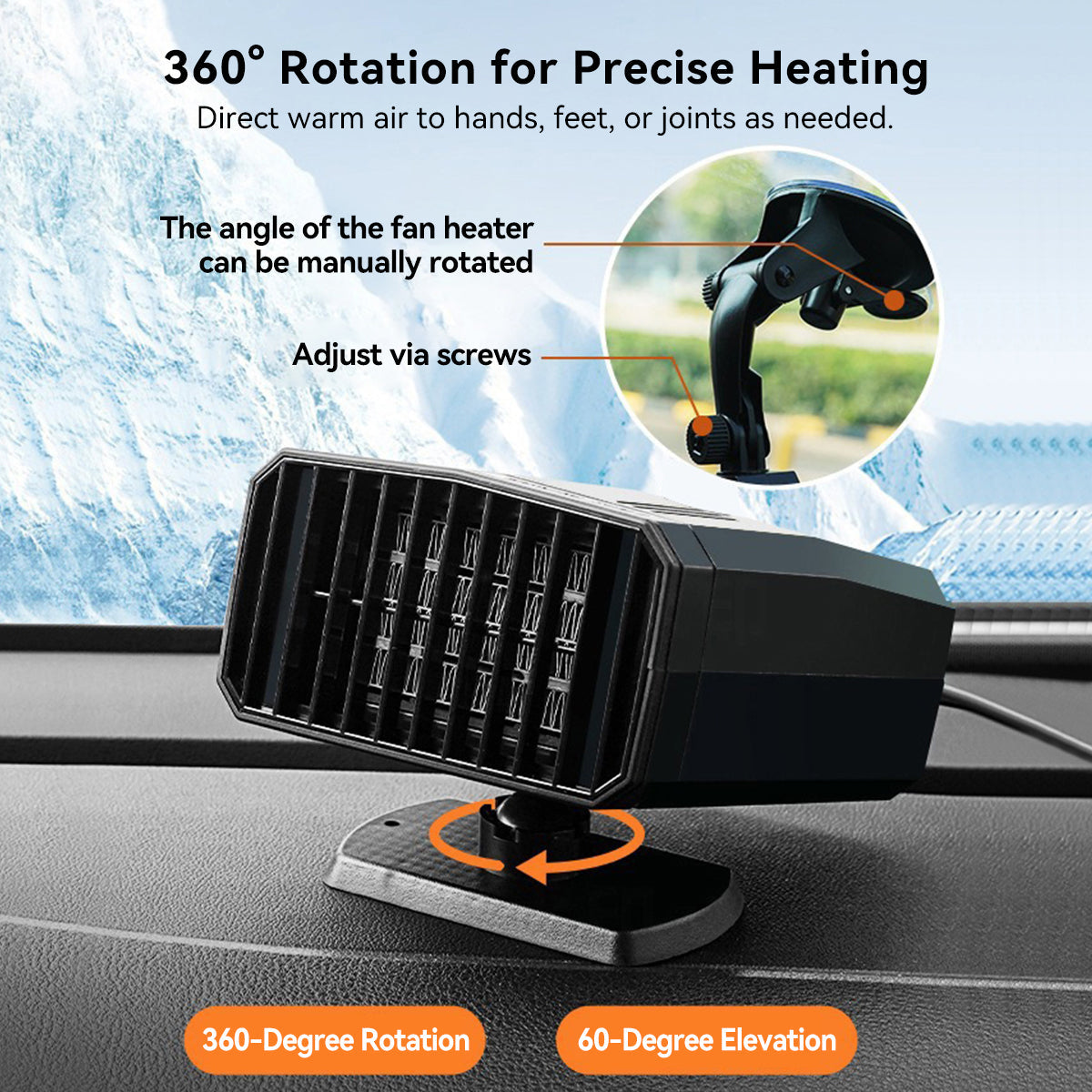 Electric Trike & Quadricycle Heater–5S Rapid Heat, 300W/600W Modes, Easy Install | Traverseon