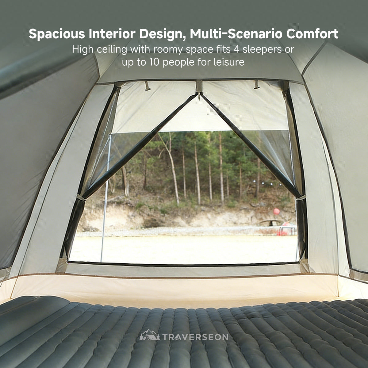 2-in-1 Automatic Pop Up Canopy & Camping Tent- Instant Setup,Versatile Shelter | Traverseon