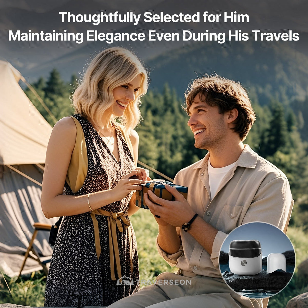 8000RPM Mini Electric Razor | 60-Day Battery, Magnetic Head Travel Shaver | Traverseon