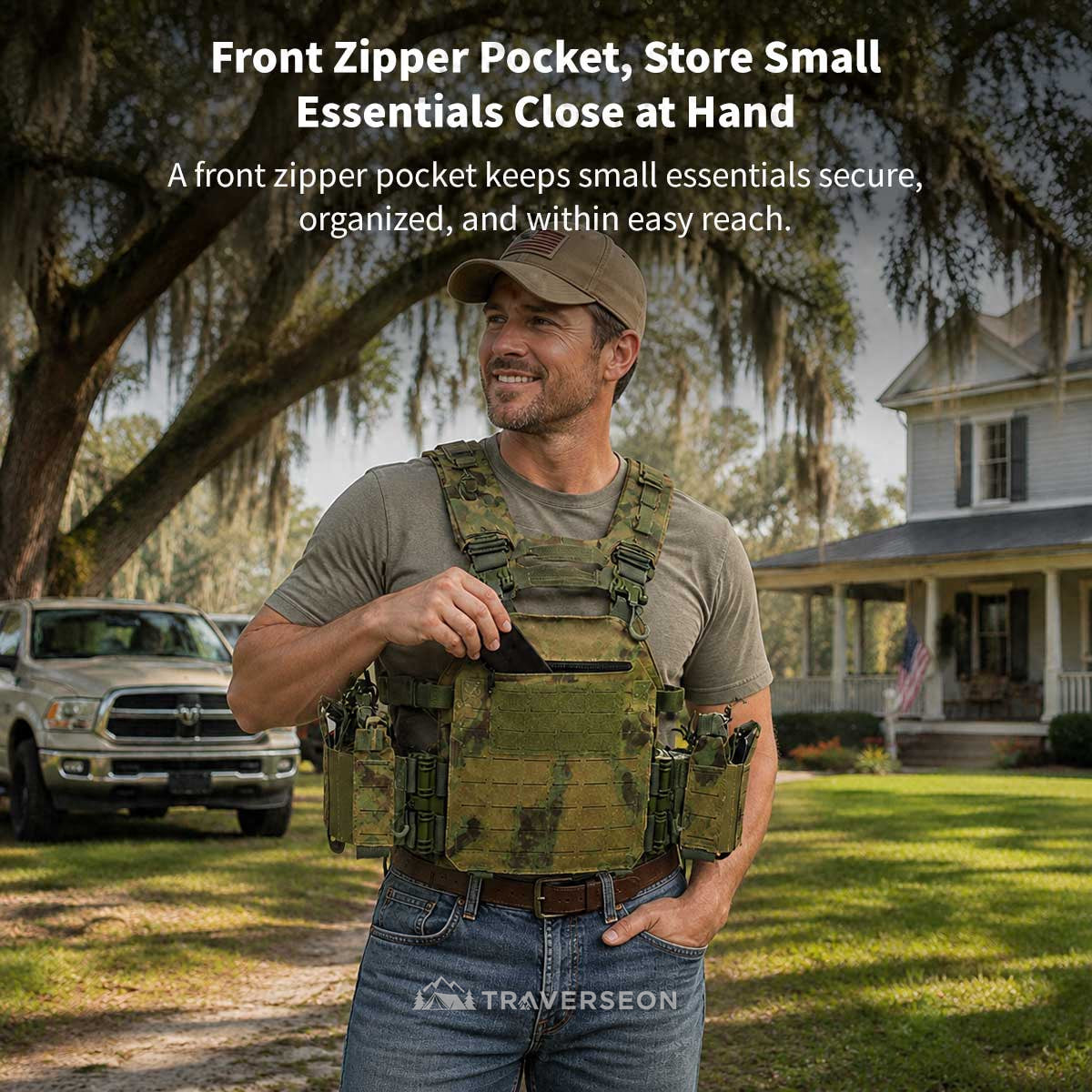 900D Tactical Vest – Adjustable MOLLE Quick-Release Carrier | Traverseon