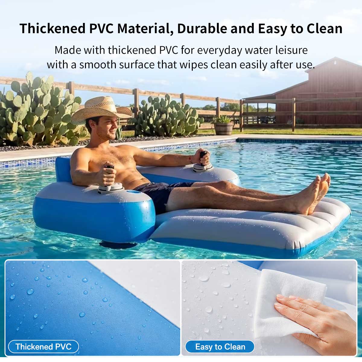 Motorized Pool Lounger – 250 lb Dual-Motor Inflatable Float | Traverseon