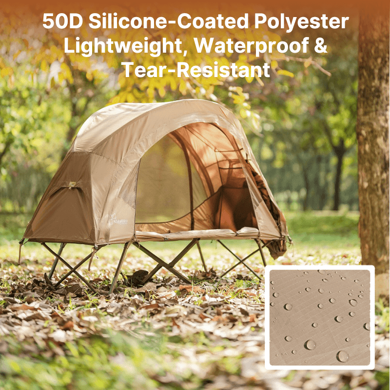 1 Person Cot Tent – 190 × 65 cm Off-Ground Camping Bivy Shelter | Traverseon