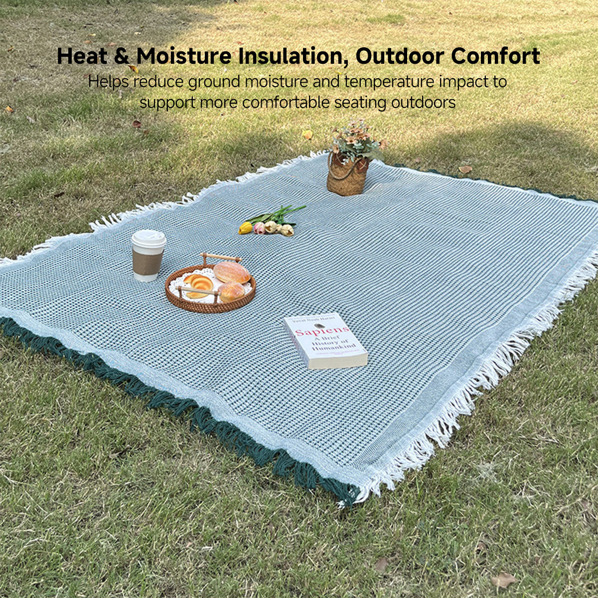3-Season Camping Picnic Blanket – Moisture-Resistant Outdoor Travel Blanket | Traverseon