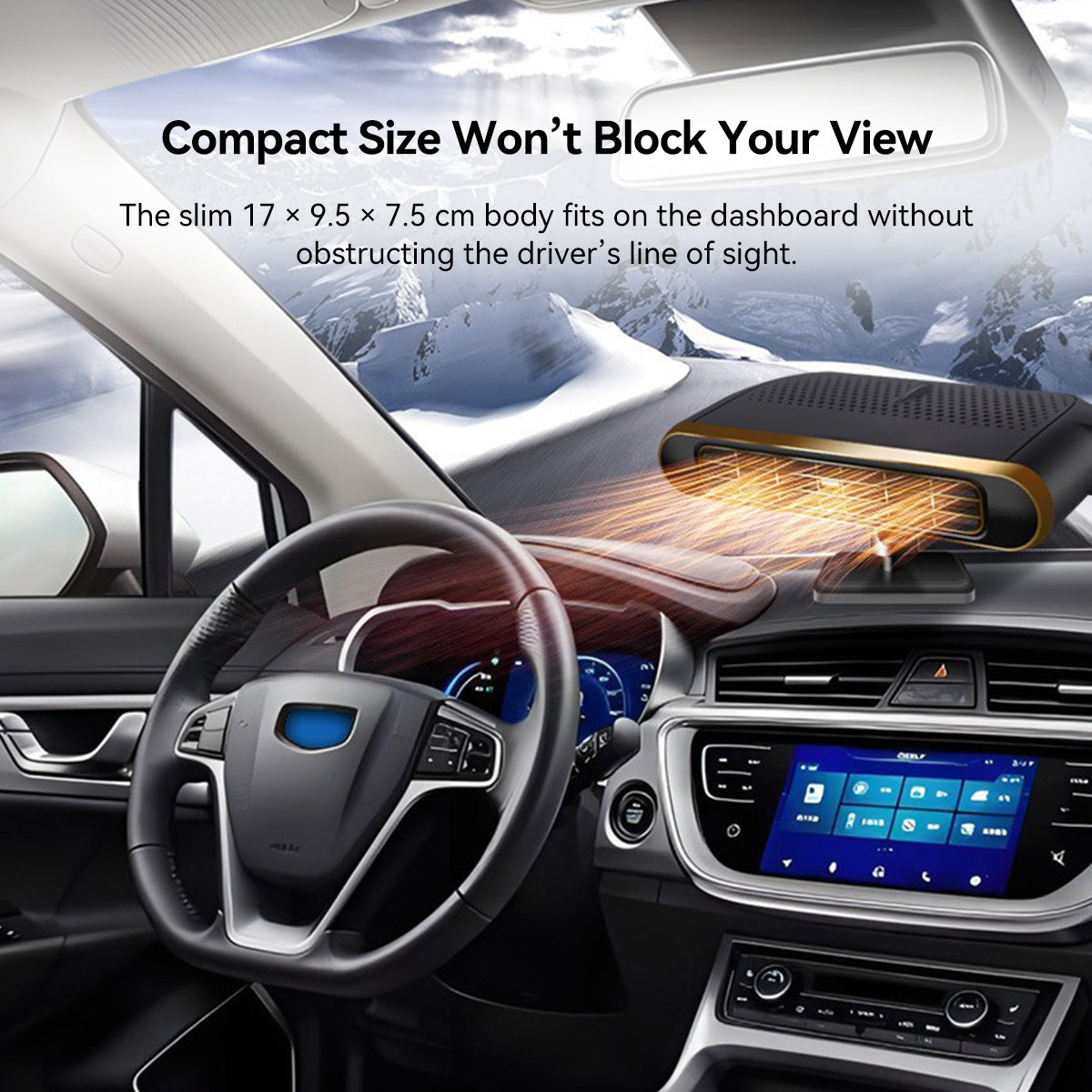 12V Portable Car Heater – Instant Heat & Fast Windshield Defogger | Traverseon