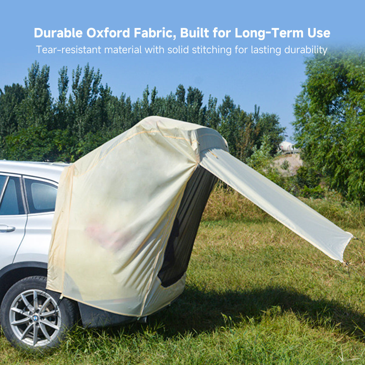 Car Rear SUV Tailgate Tent – Waterproof Sunshade Mosquito Net Shelter | Traverseon