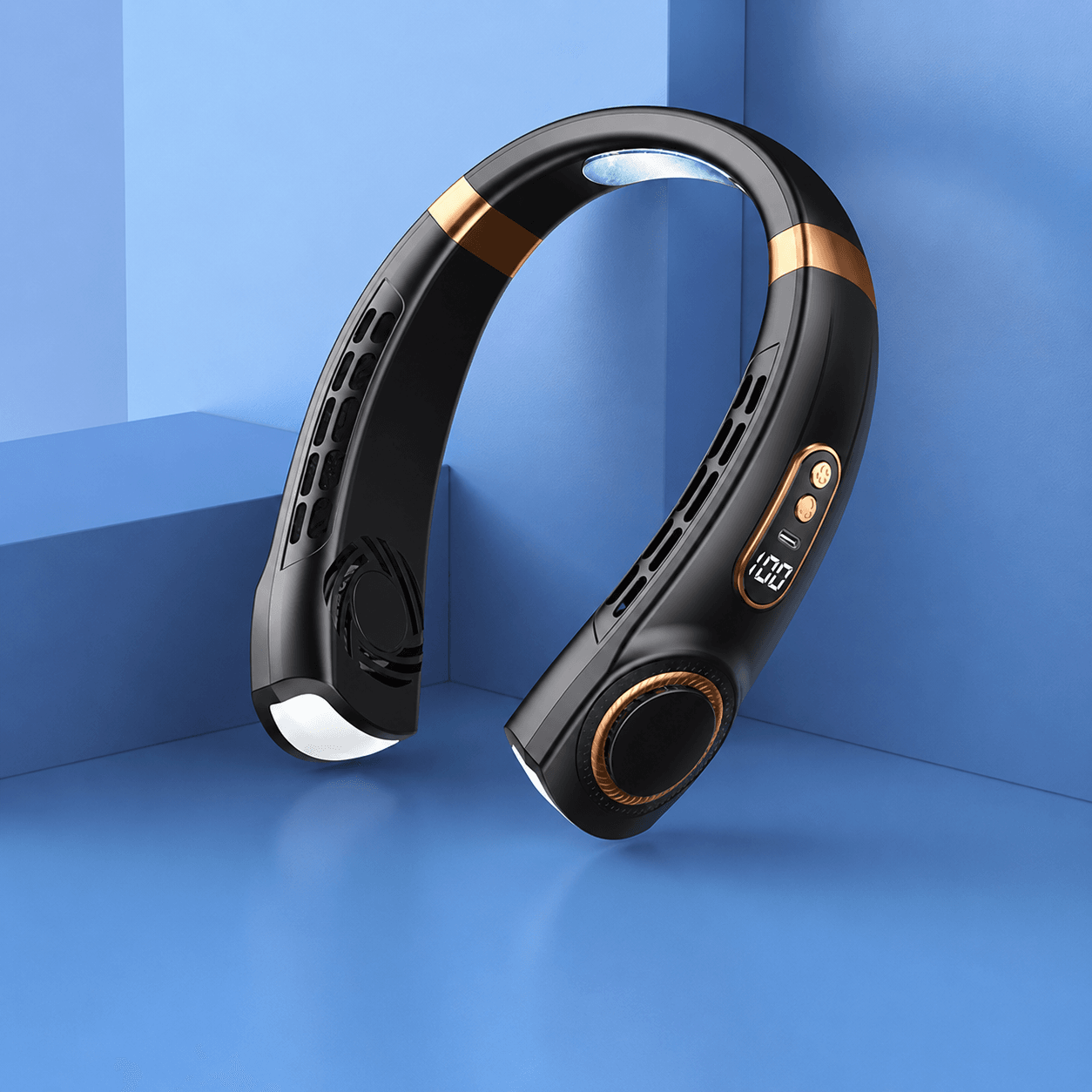 Ice Cooling Neck Fan – USB Rechargeable Bladeless Wearable Fan | Traverseon