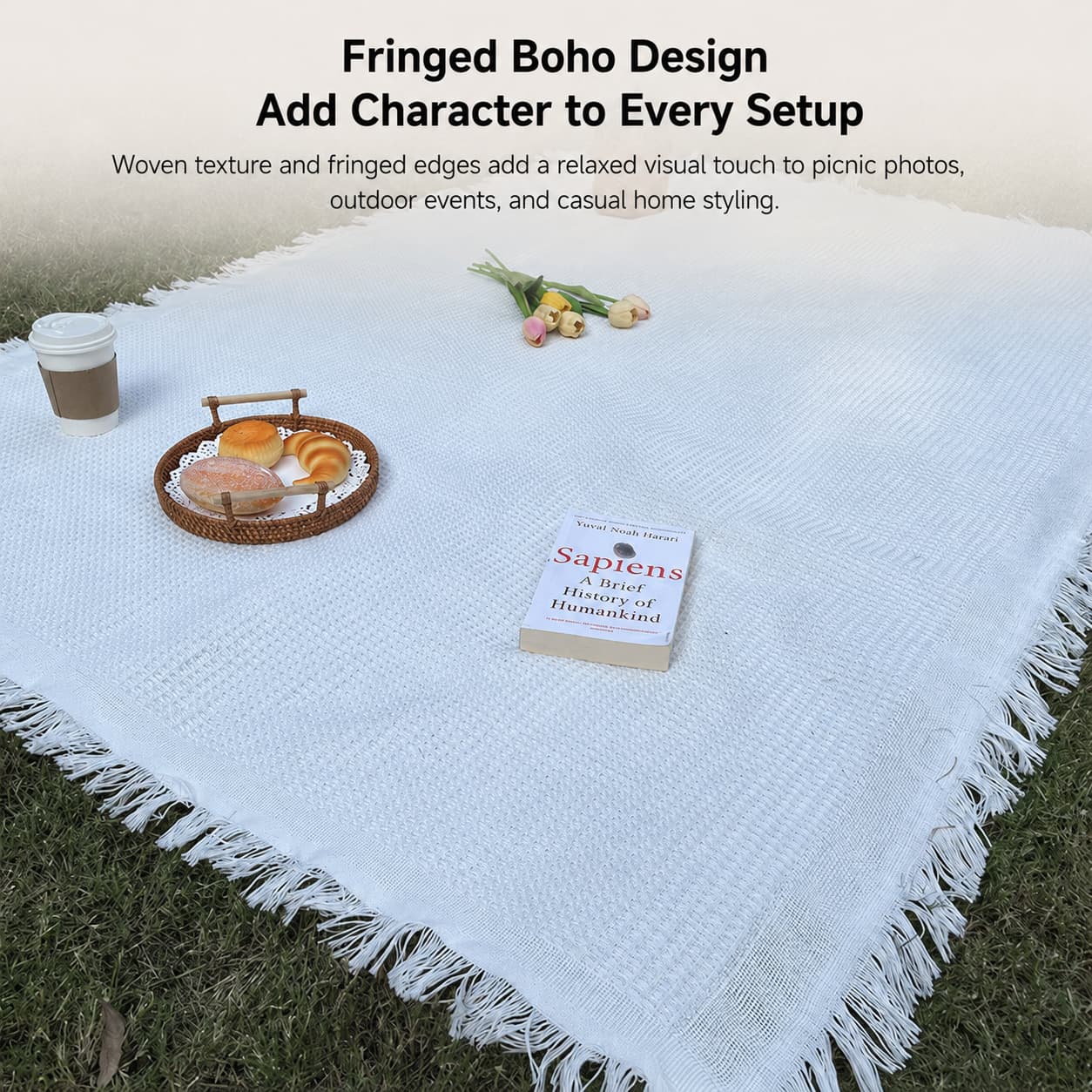 3-Season Woven Picnic Blanket – 9 Sizes for Indoor-Outdoor Use | Traverseon