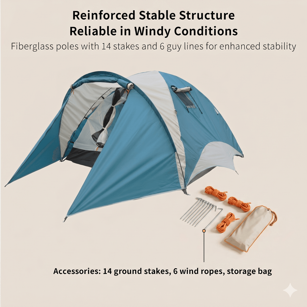 2–3 Person Camping Tent – 7.5 lb Lightweight, 3-Season, Easy Setup | Traverseon