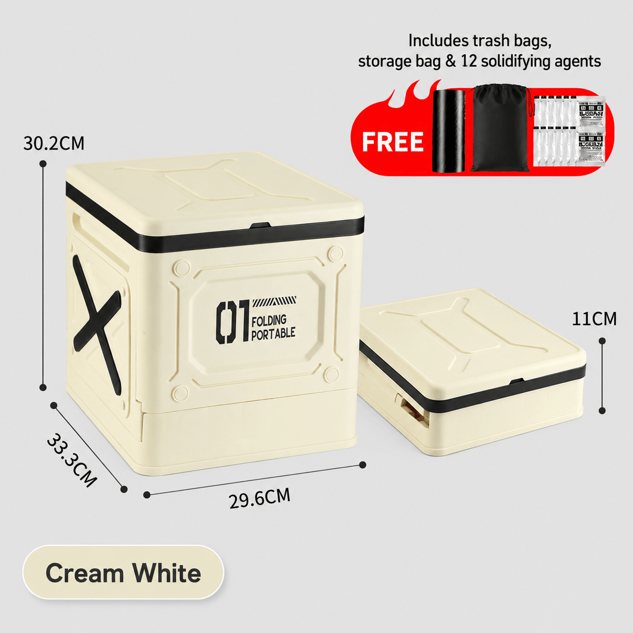 Portable Camping Toilet – Foldable Emergency Toilet with Gel Bags | Traverseon