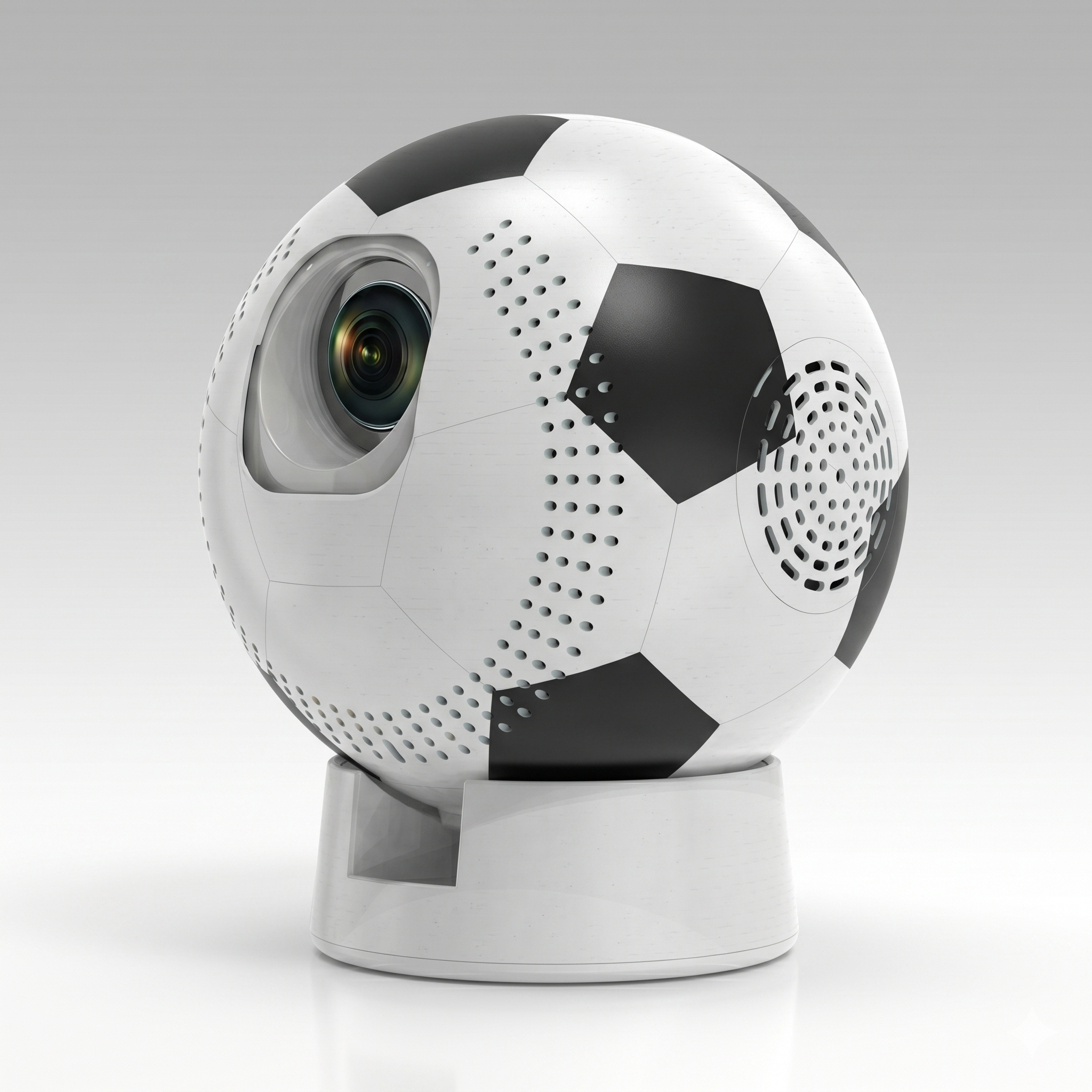 Soccer-Shaped Smart Projector – 360° WiFi6 Home Theater | Traverseon