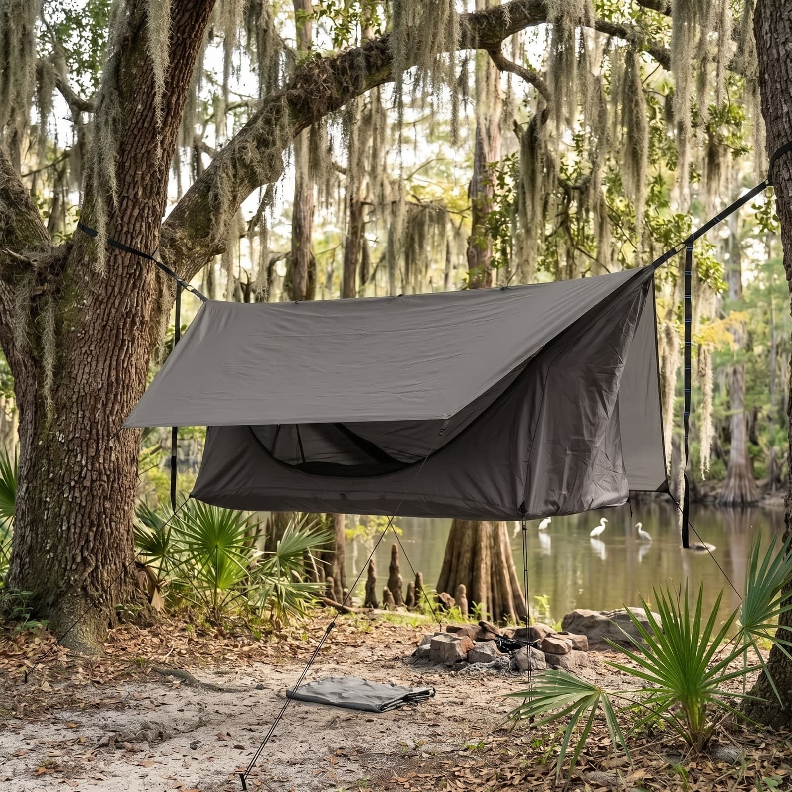 Anti-Mosquito Camping Hammock – 440 lb, 3000 mm Rain Tarp | Traverseon