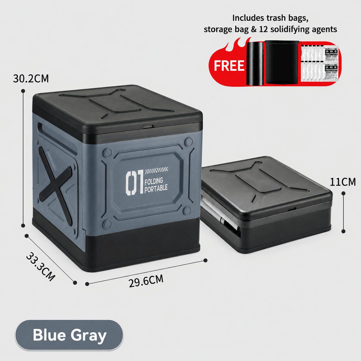 Portable Camping Toilet – Foldable Emergency Toilet with Gel Bags | Traverseon