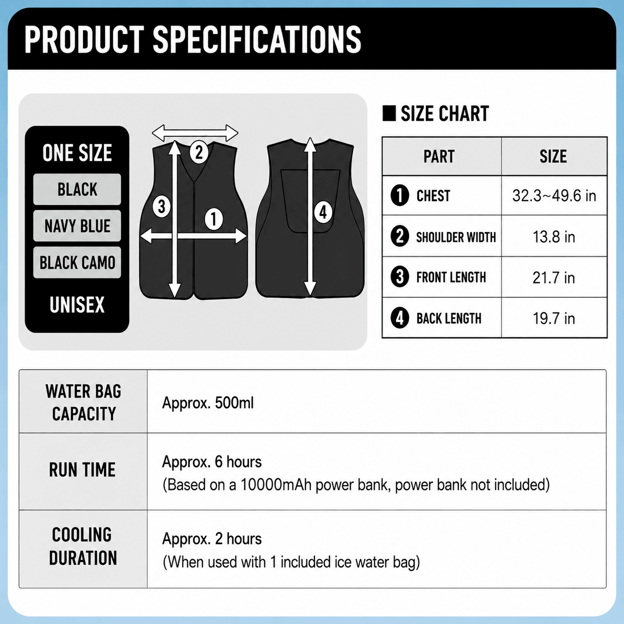 Water Circulation Cooling Vest – Adjustable Summer Cooling Gear | Traverseon