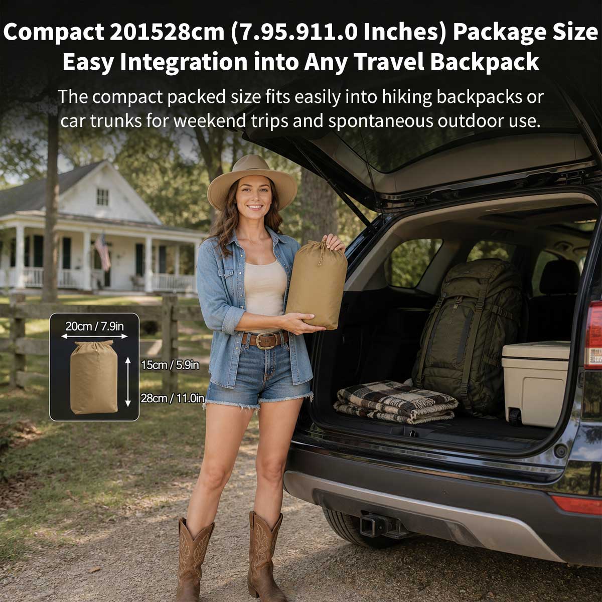 Camping Hammock with Mosquito Net – 273x100 cm Double, 250 kg Capacity | Traverseon