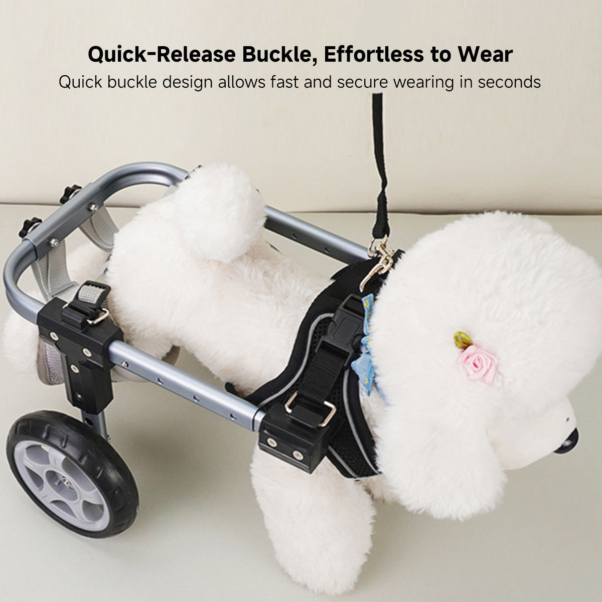 Dog Wheelchair for Back Legs – 2/4-Wheel Adjustable Mobility Cart | Traverseon