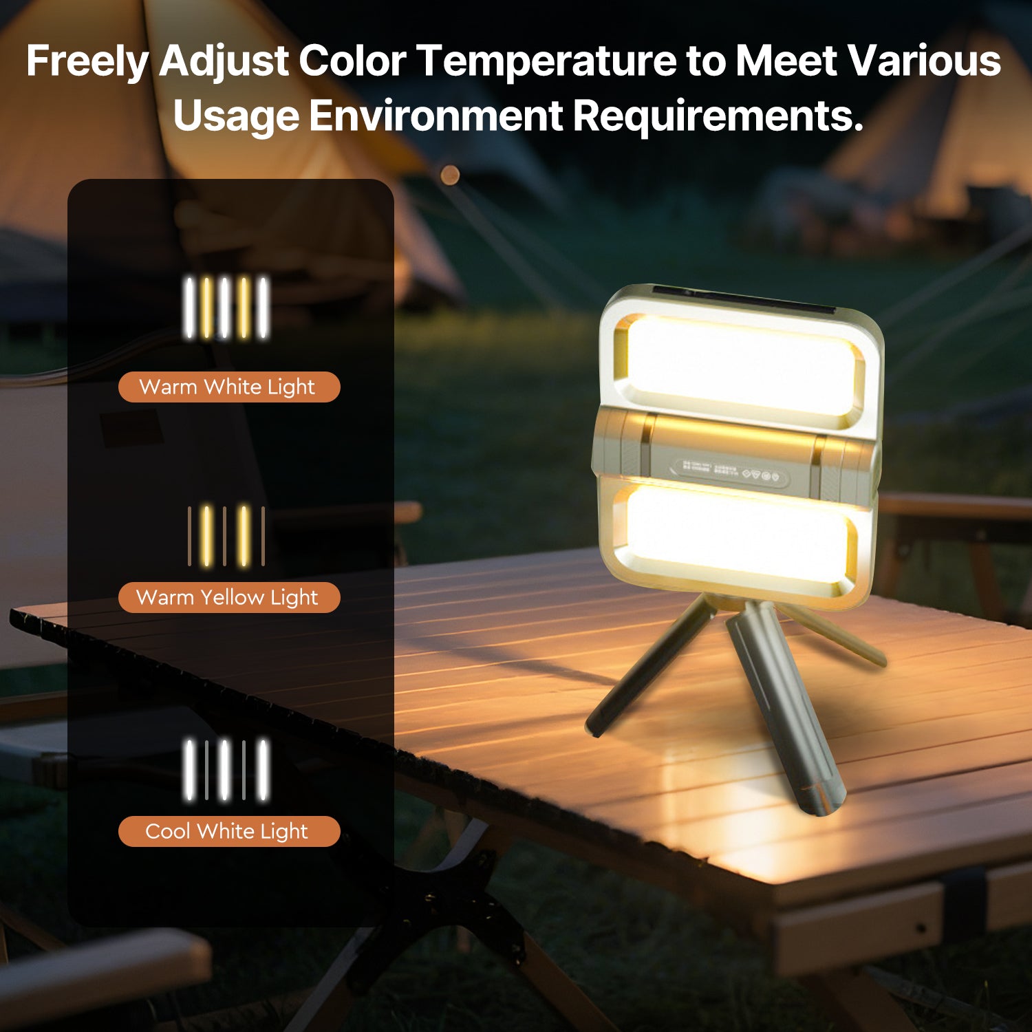 2400 LM Solar-Powered Lithium Battery Flood Light