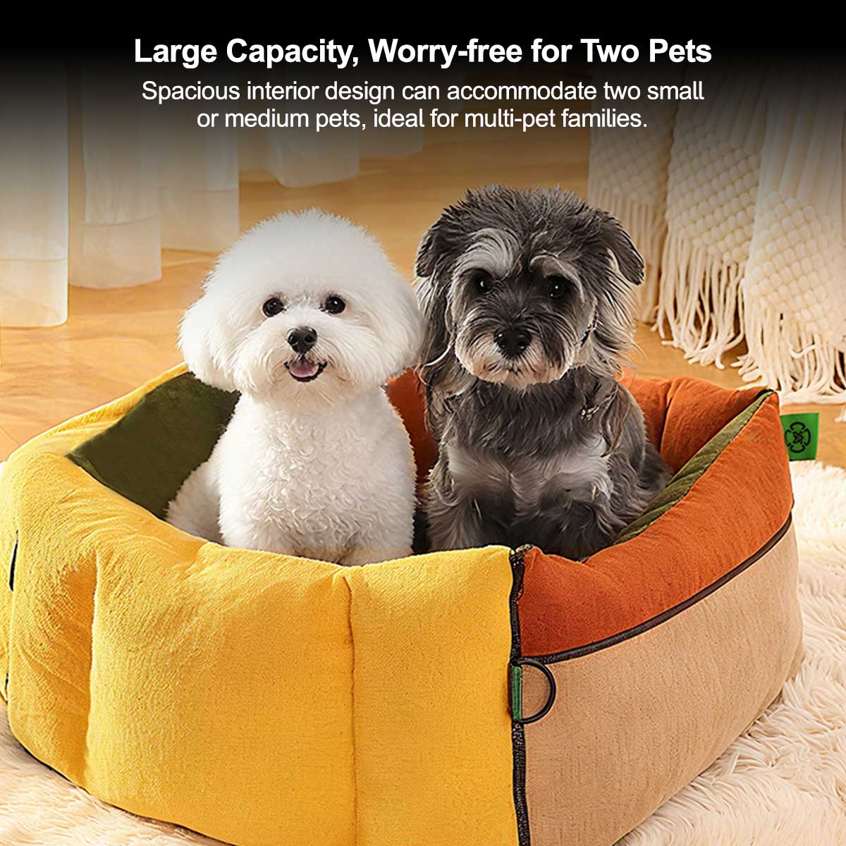 Dog Car Seat 3-in-1 Pet Travel Carrier Washable Safe for Small Medium Pets | Traverseon