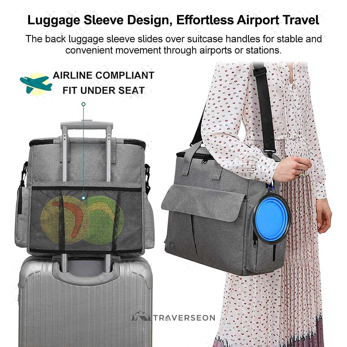 13-Piece Pet Travel Organizer Bag – Airline Approved Storage Kit | Traverseon