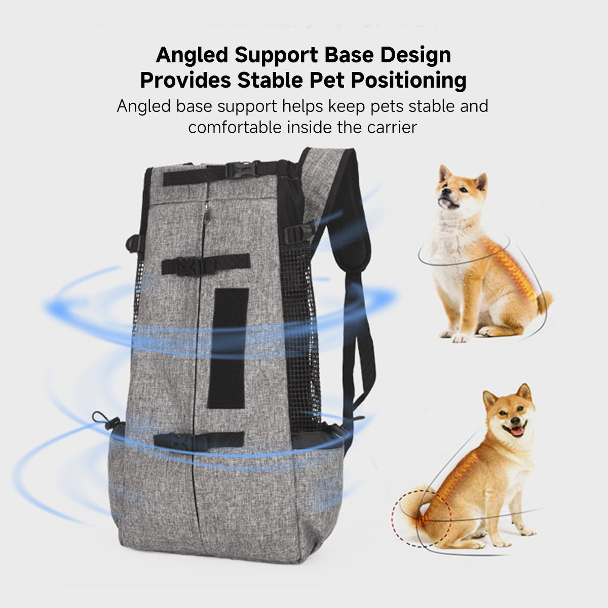 Heavy-Duty Pet Backpack Carrier (XS-L) - Escape-Proof Hiking Pack with Safety Whistle for Dogs & Cats up to 55 lbs | Traverseon