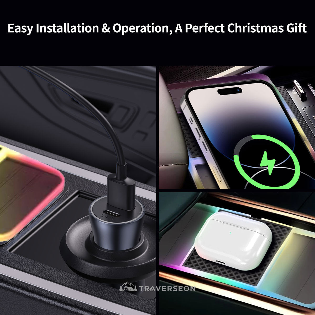 20W Wireless Car Charger Pad – Anti-Slip Fast Charging for Cars | Traverseon